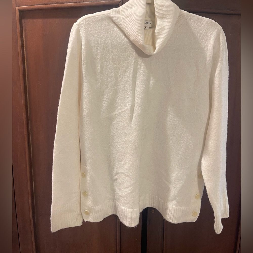 JCrew Factory button hem sweater